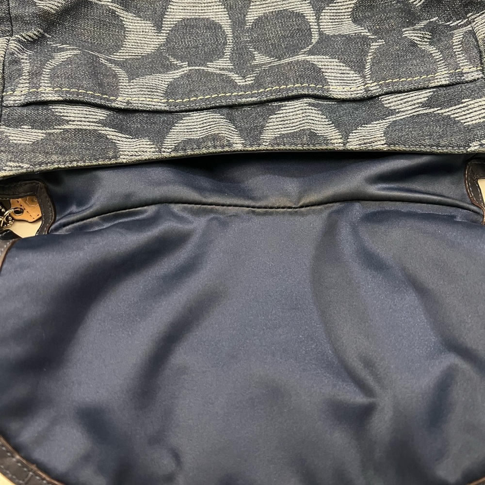 Coach poppy K1169 18991 denim-blue Jean hobo Y2K - Picture 16 of 16